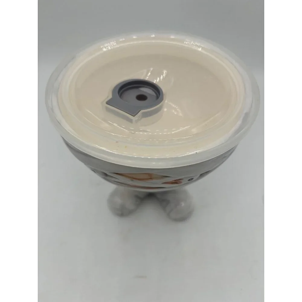 Mummy Halloween Goblet Bowl with Steamer Lid Wine Glass Ceramic 5.75